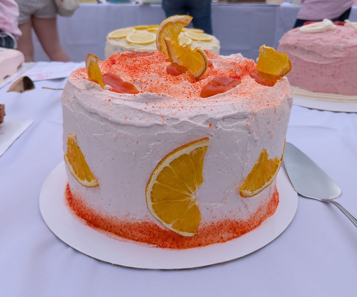 Passionfruit Orange Guava Chiffon Cake